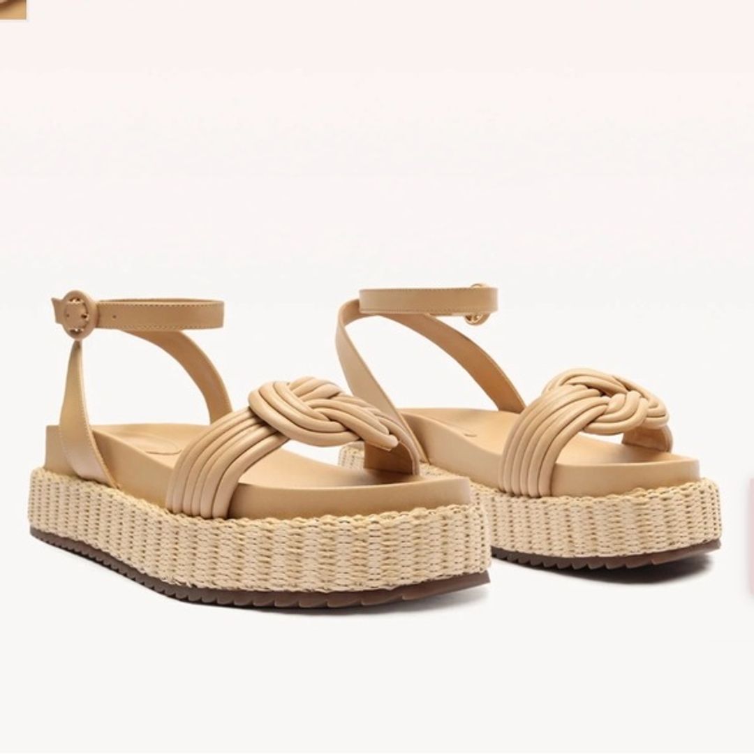 Alexandre Birman VICKY ANKLE WRAP BOUNCE NUDE - Size Italian 38 - 8 (Worn 2x)