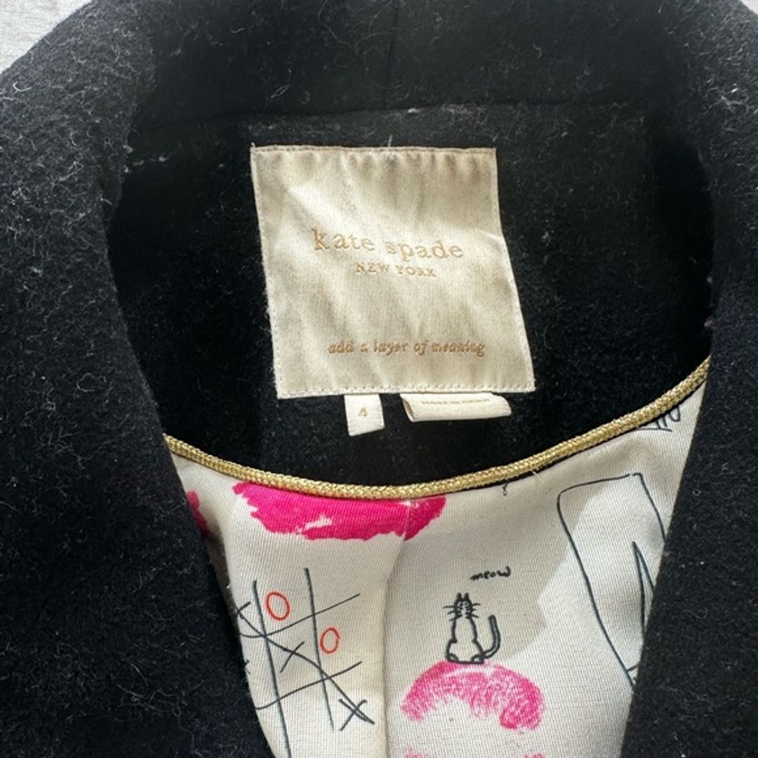 Kate Spade Black Peacoat