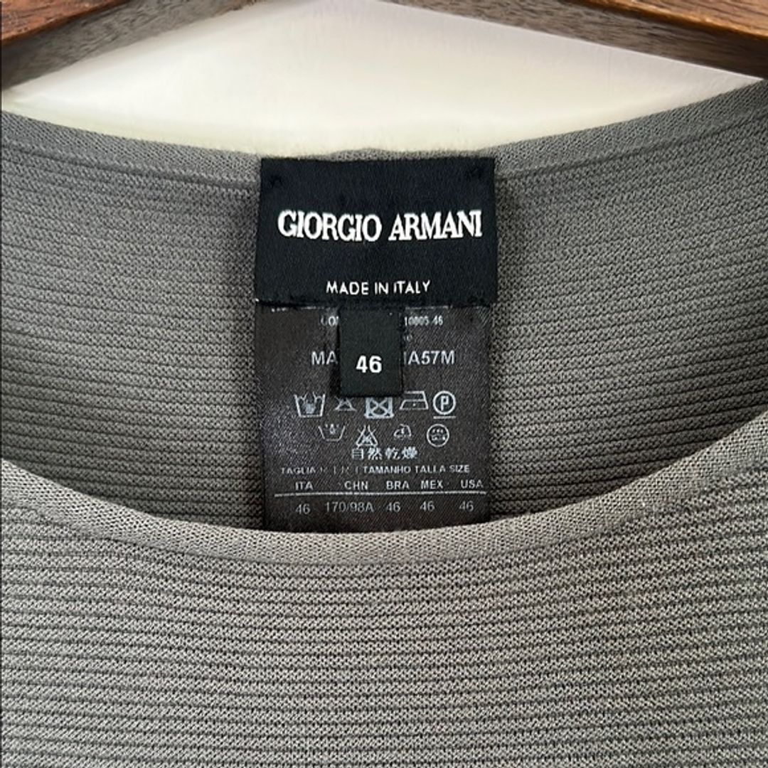 Giorgio Armani Rib-Knit Jersey Long-Sleeve T-Shirt