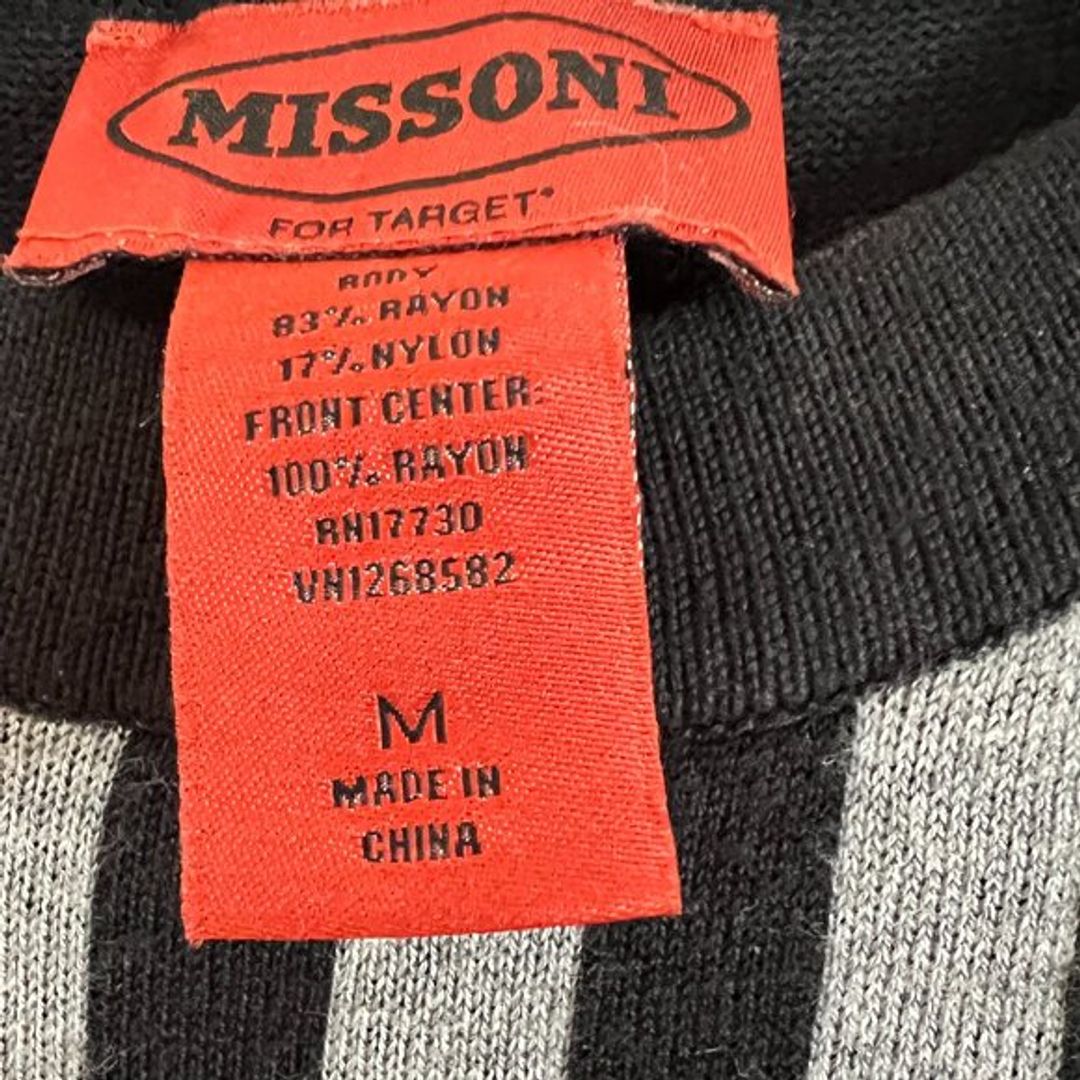 Missoni for Target Black Chevron Knit Sleeveless Dress