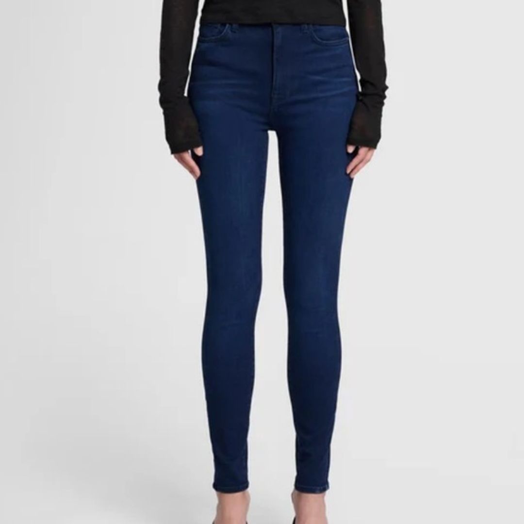 7 For All Mankind Blue Skinny Jeans Slim Illusion