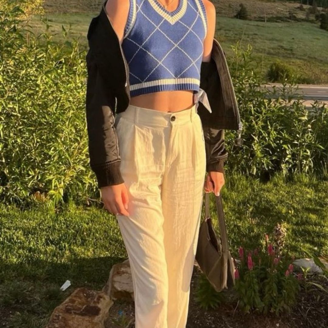 Blue Argyle Sweater Vest