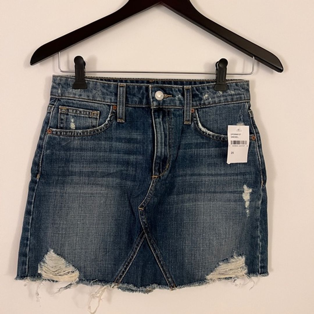 NWT Joe's Jeans High Rise Drexel Mini Denim Distressed Jean Skirt