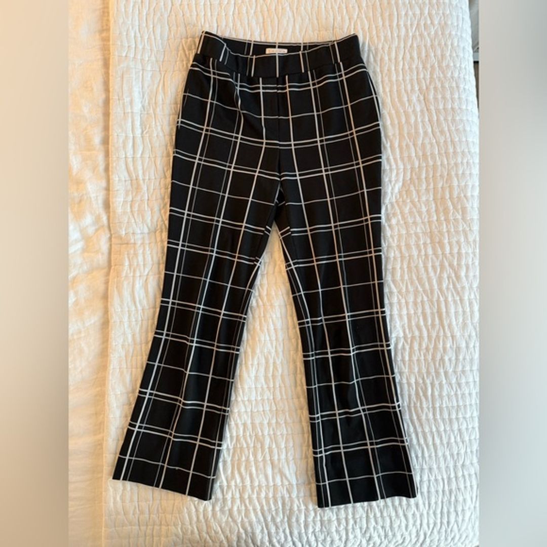 Babaton White Cropped Top and Leith Striped Trousers