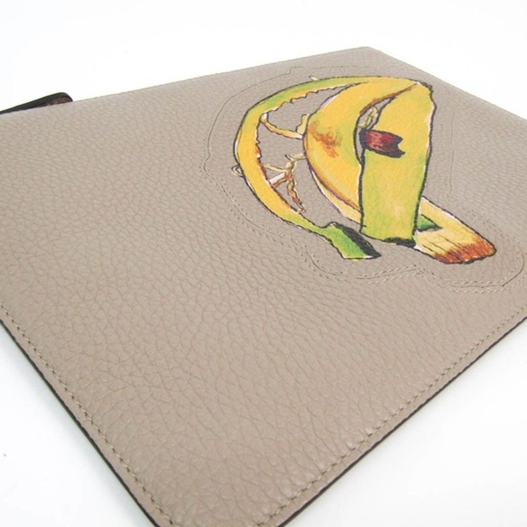 Fendi Leather Banana Envelope Clutch