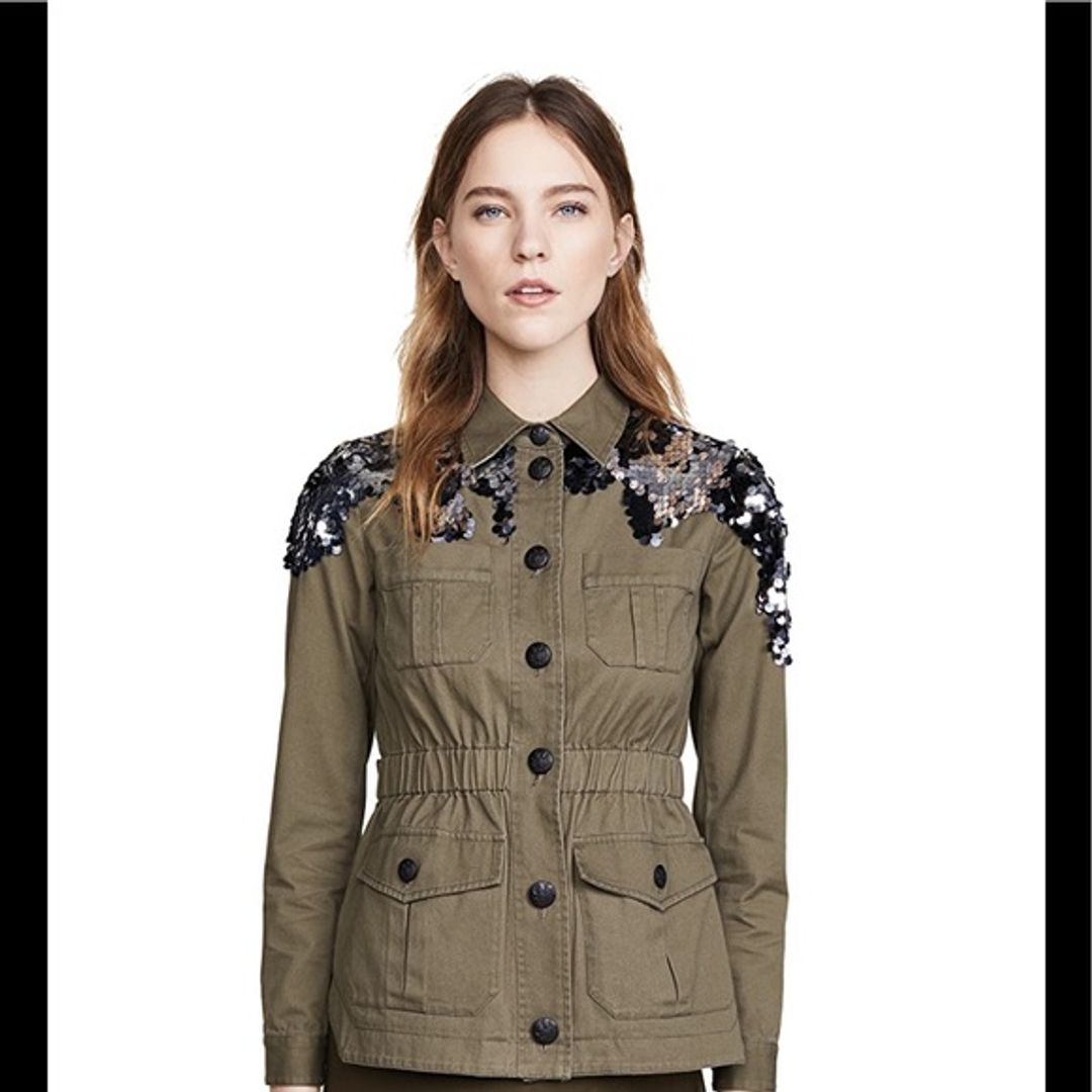 ISO Veronica Beard Sequin Camp Jacket