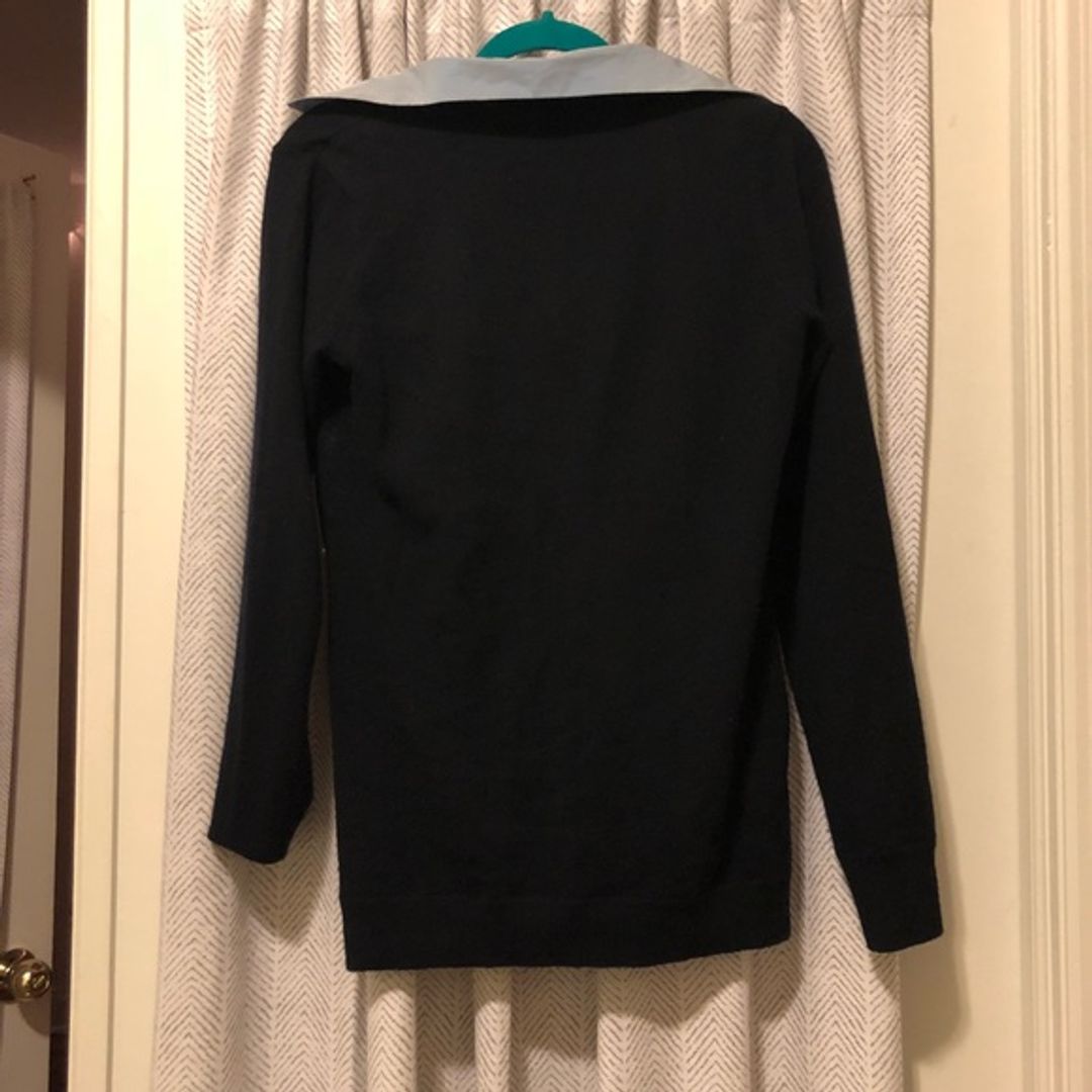 Vince 100% Cashmere Sweater with Button Down Collar and Pockets