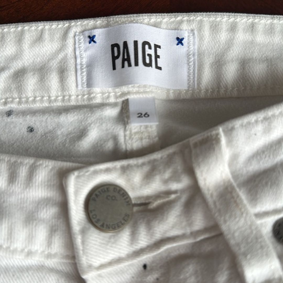 Jeans White Verdugo Ankle Paint Spatter