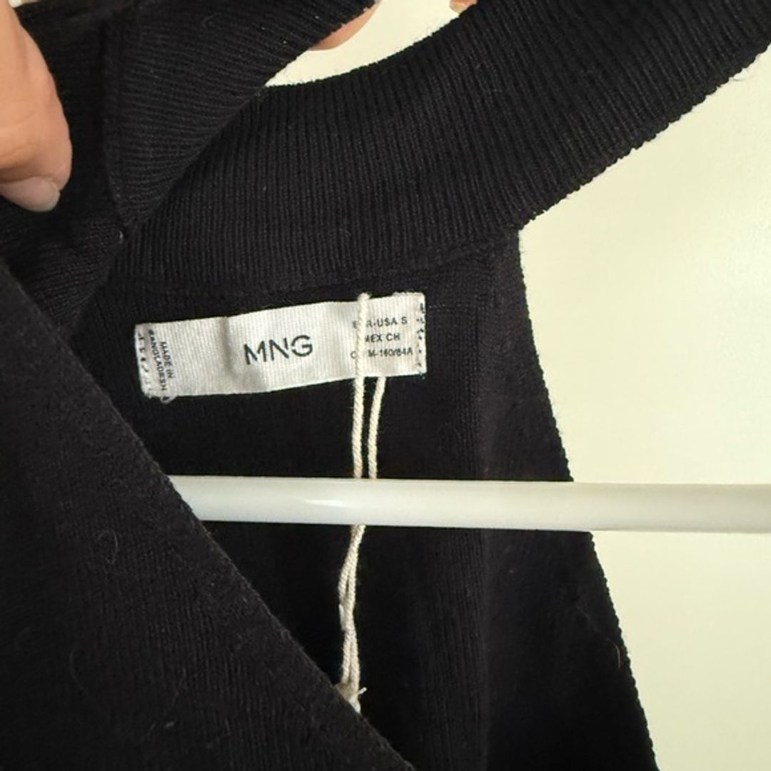 Mango Black Asymmetrical Blouse