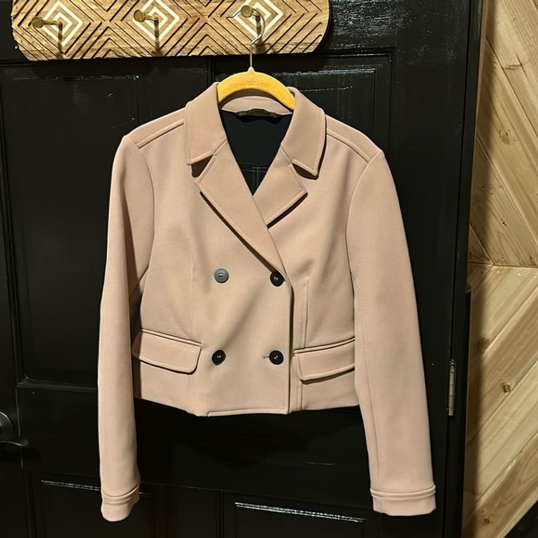 Zara Double Breasted Cropped Jacket