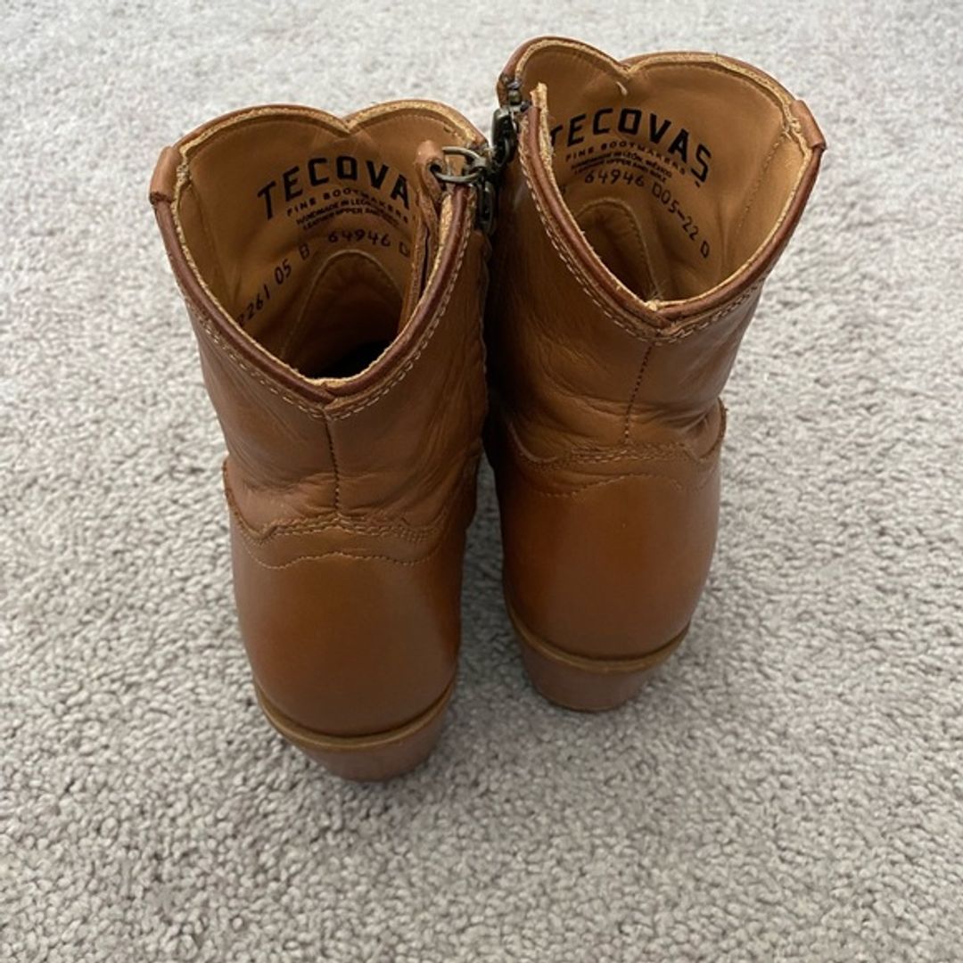 Tecovas Tan Leather Cowgirl Booties  