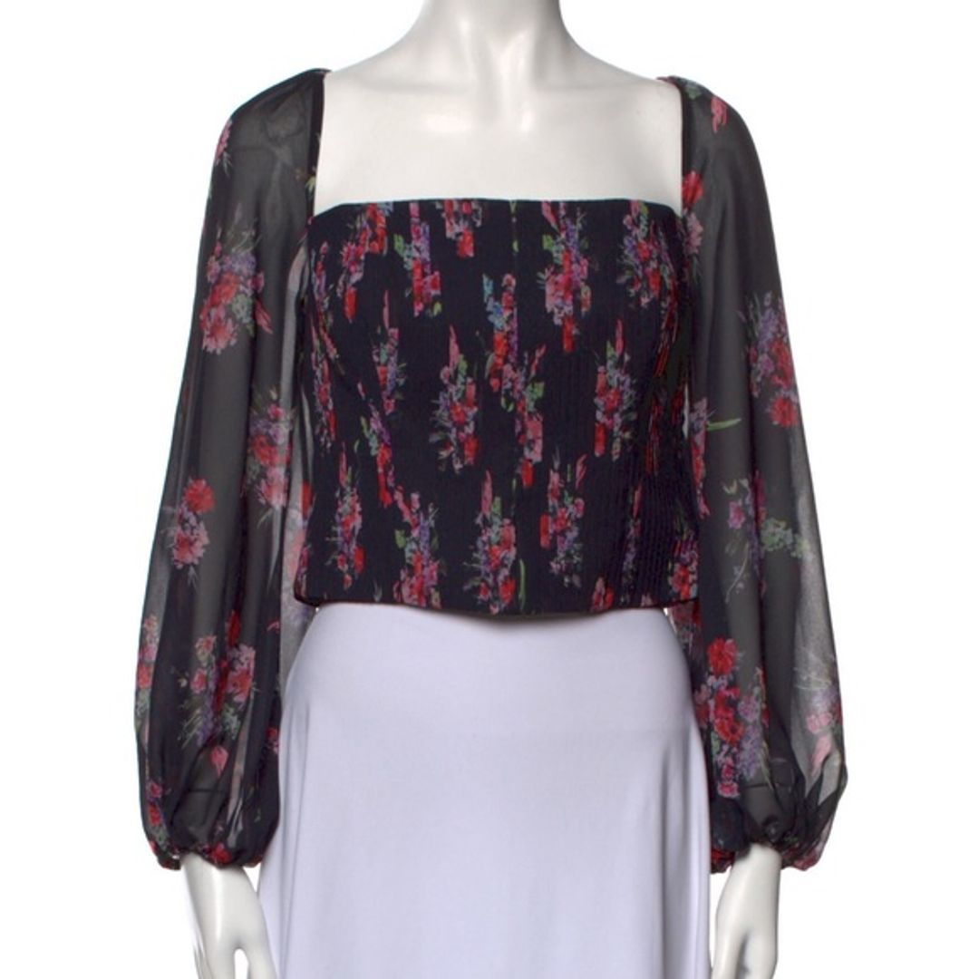 NWT Amur Black Floral Top