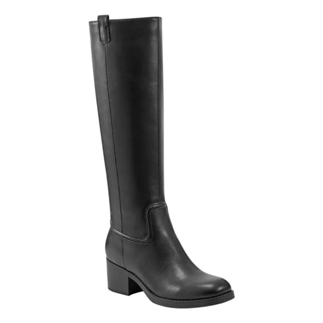 NEW Marc Fisher Womens Black Kizzia Block Heel Dress Riding Boots - Size 8.5