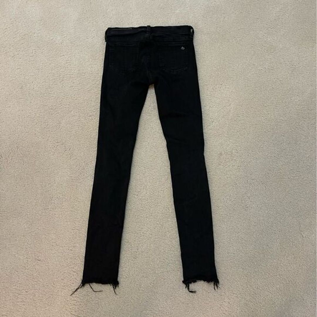 Rag & Bone / Jean size 26 black ripped jeans. Style: legging
