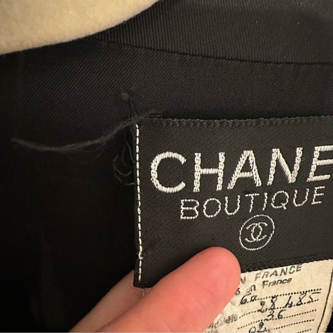 Chanel Vintage Cotton Jacket with Camellia Buttons