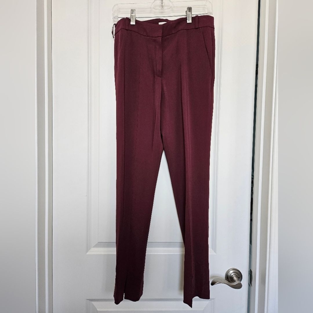 Tibi BEATLE Stretch Crepe Straight Leg Pants in Good Condition
