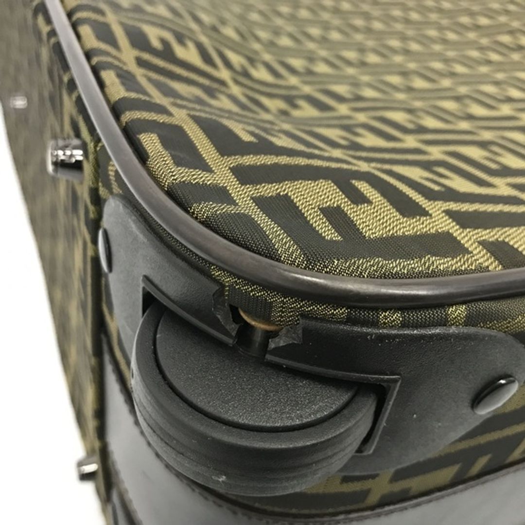 Fendi Zucca FF Y2K Era Rolling Luggage Suitcase Monogram Travel Bag