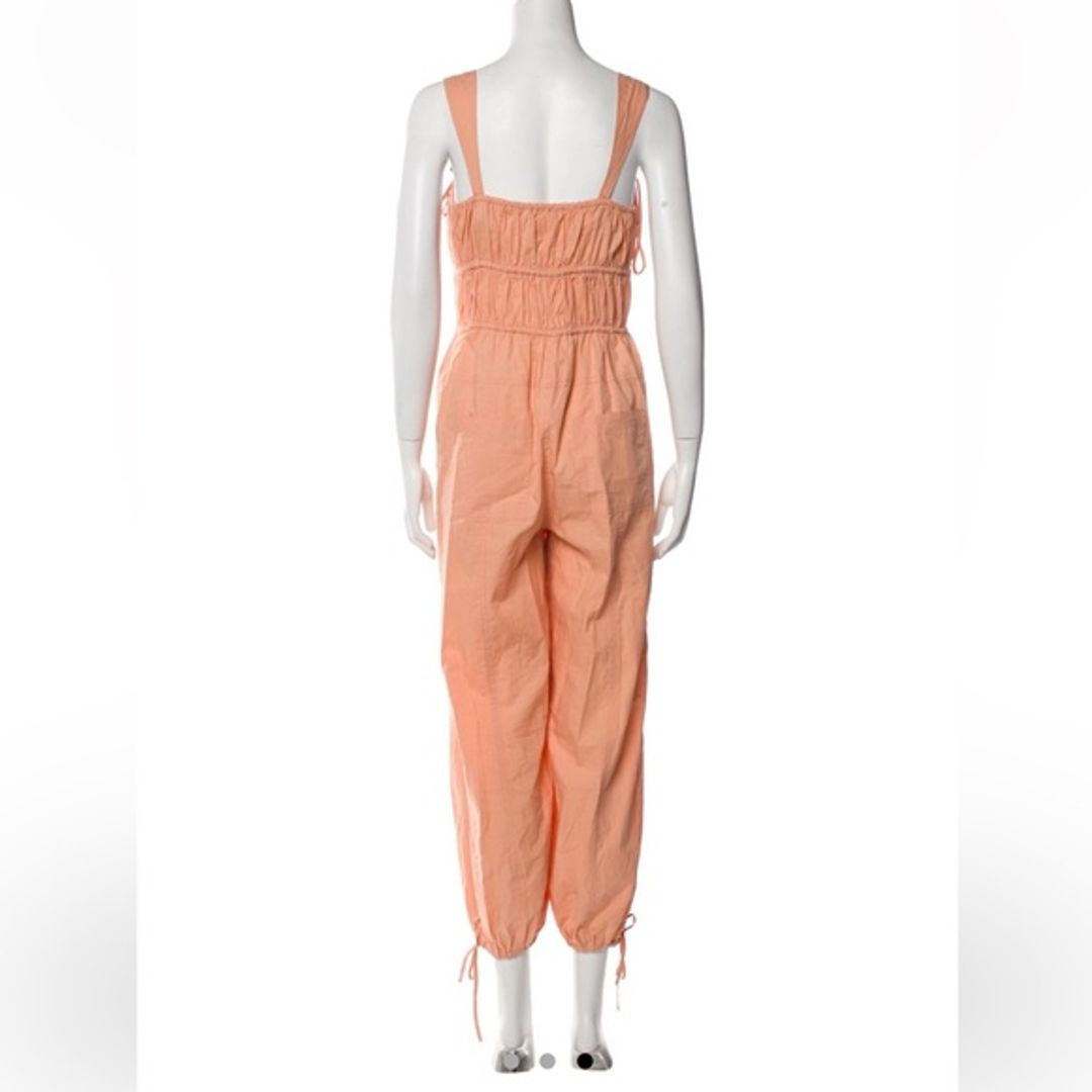 Ulla Johnson Orange Cotton Tatum Drawstring Jumpsuit