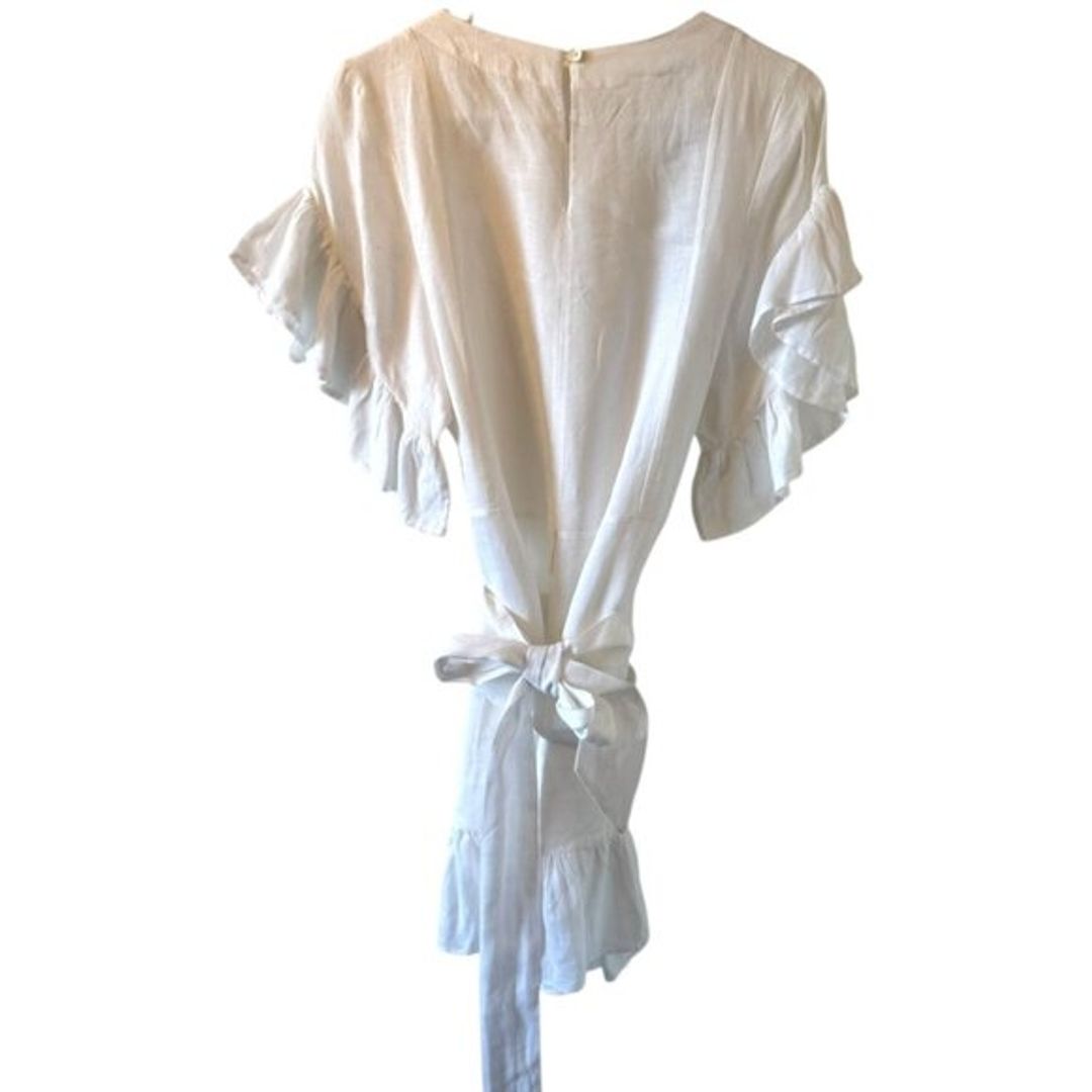 Isabel Marant Etoile Delicia Linen Ruffle Tiered Mini Dress