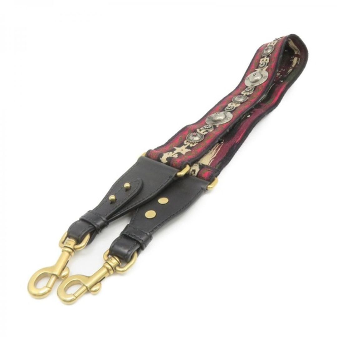 Dior Christian Dior J’aDior Studded Canvas Leather Shoulder Strap