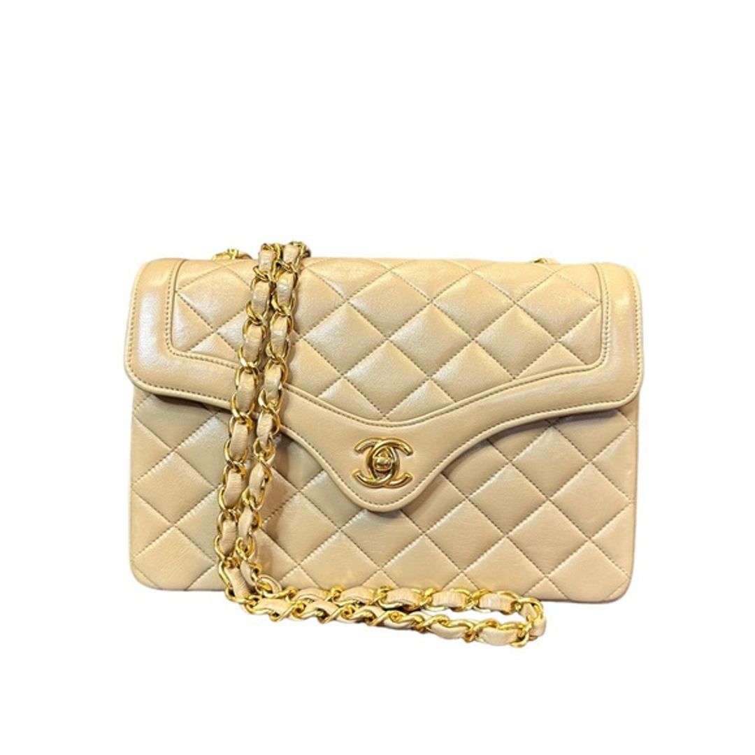 Diana Lambskin Leather Crossbody Bag in Gold