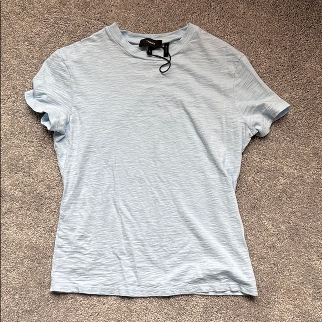 Theory Light Blue Tiny Tee - size Medium