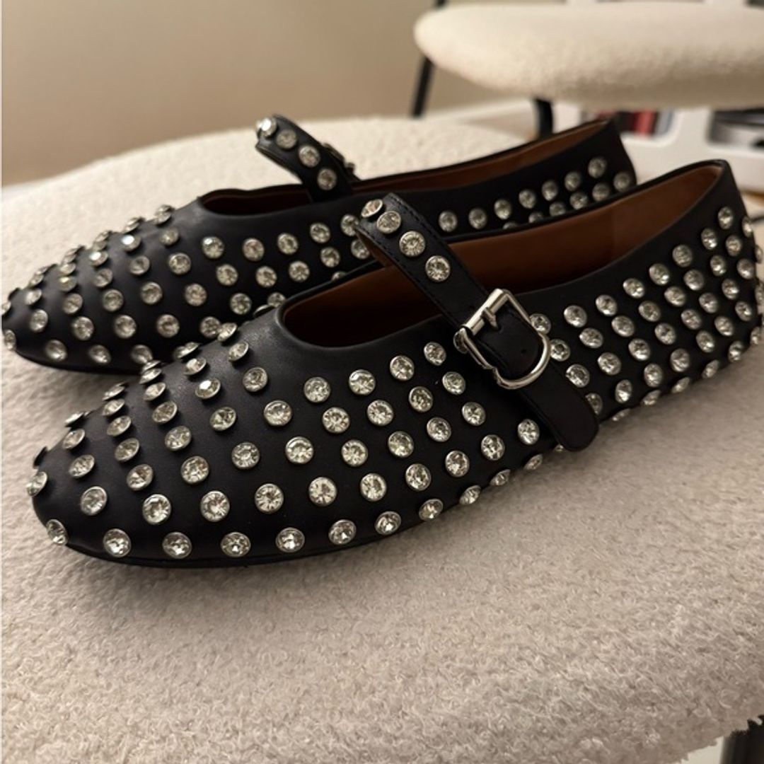 Alaia studded ballet flats