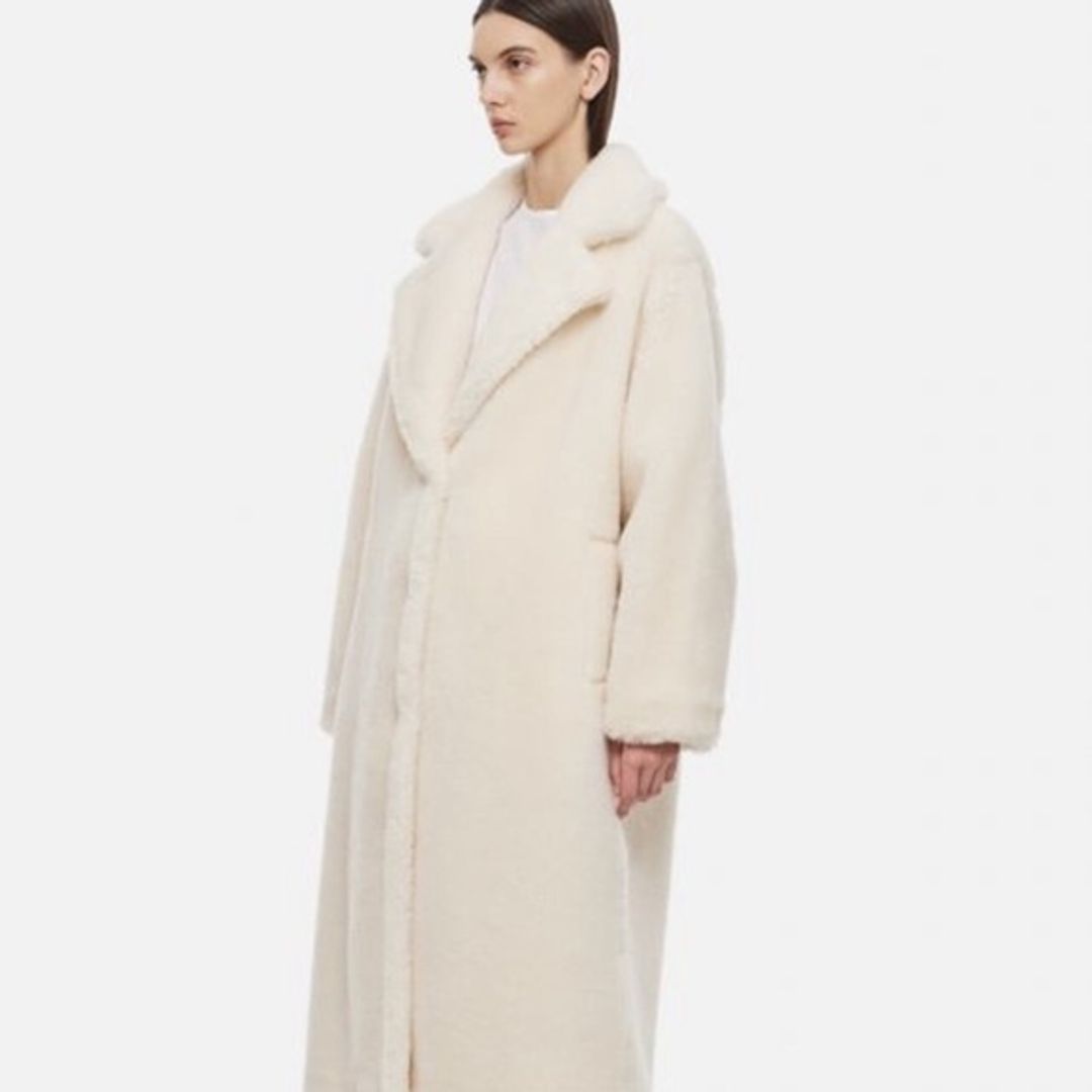 STAND STUDIO Women's Camille Cocoon Faux Fur Teddy Coat - Size Small (FR38)