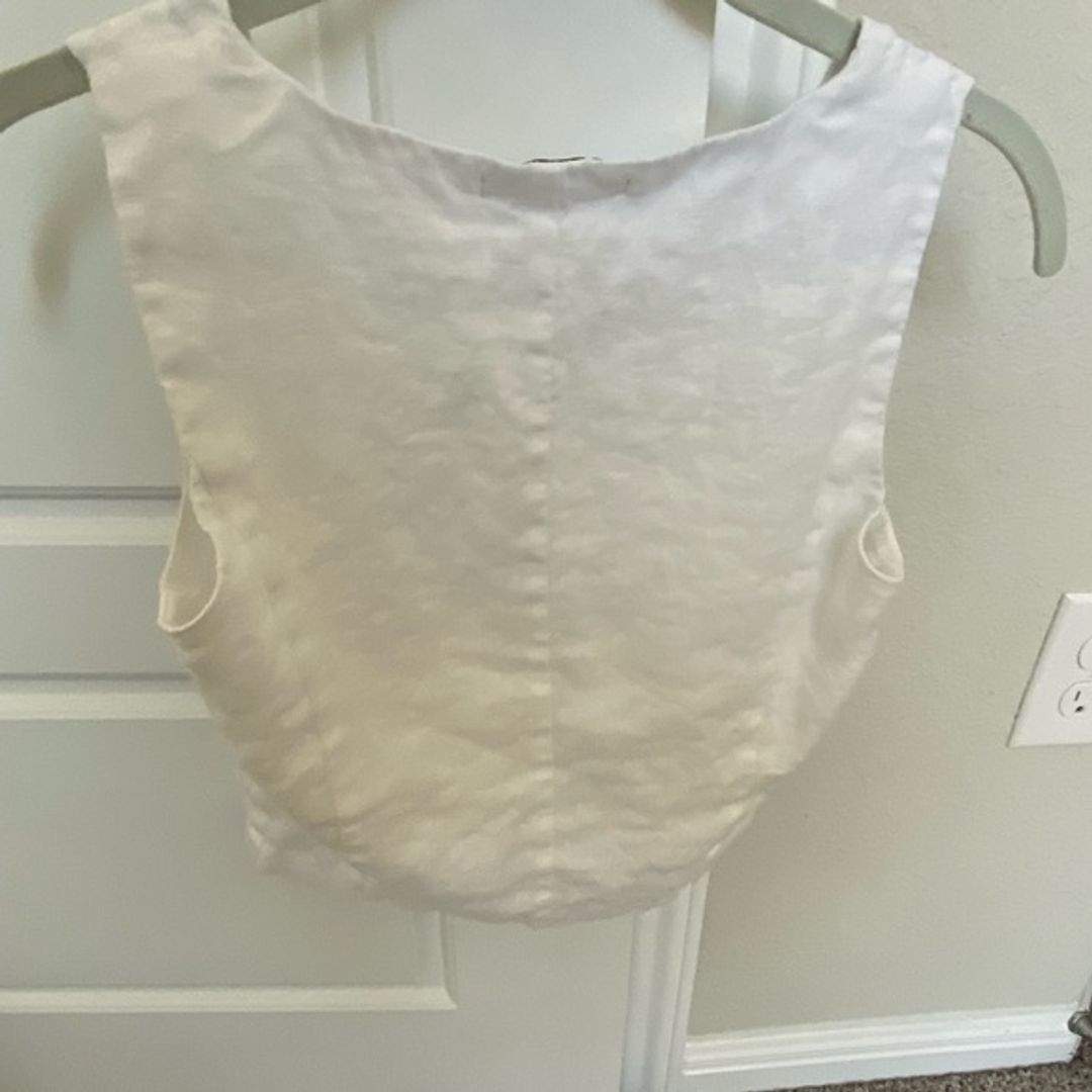 Madewell Katrina Linen Crop Vest