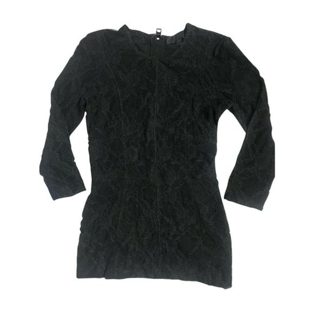 3/4 Sleeve Blouse in Black Lace