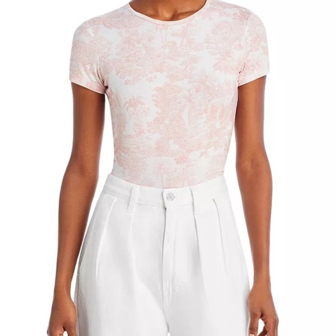 L'Agence Ressi Short Sleeve Printed Tee