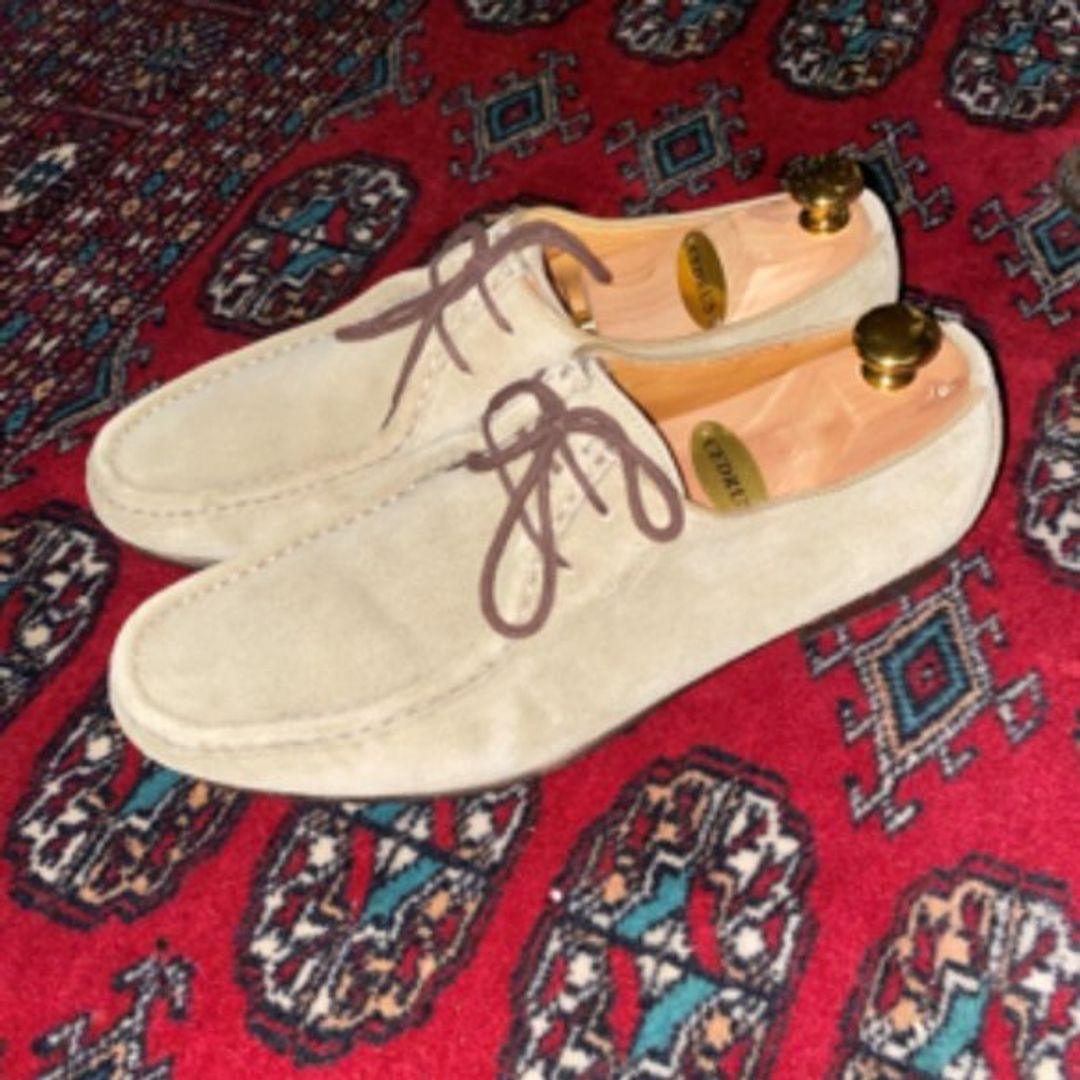 Gucci Taupe Suede Lace-up