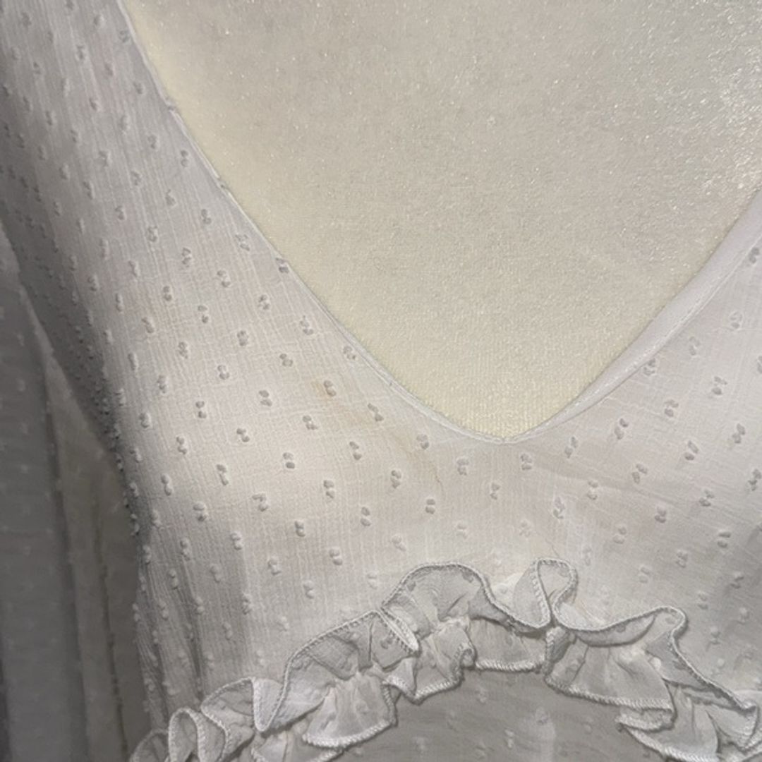 Elegant White Ruffle Dress