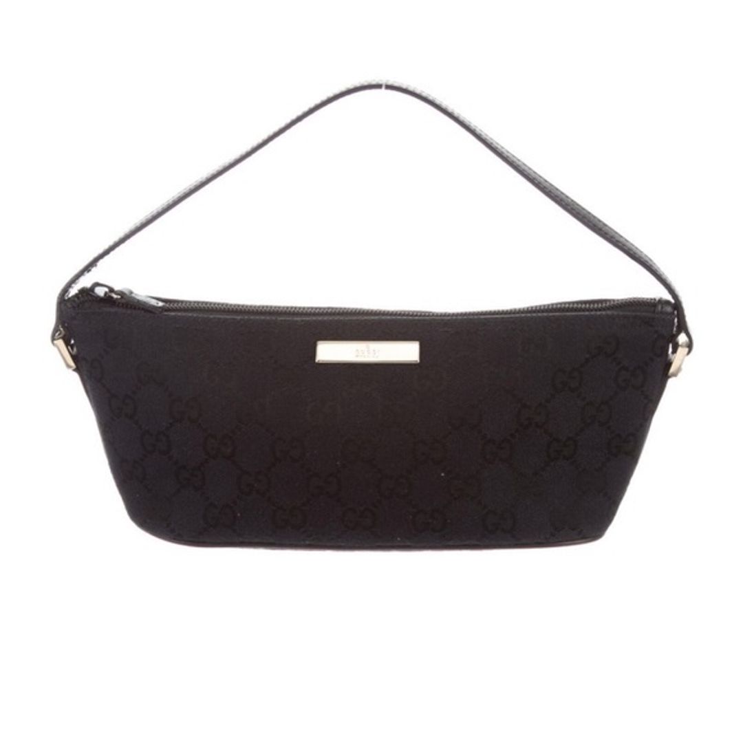 GG Canvas Boat Bag in Black