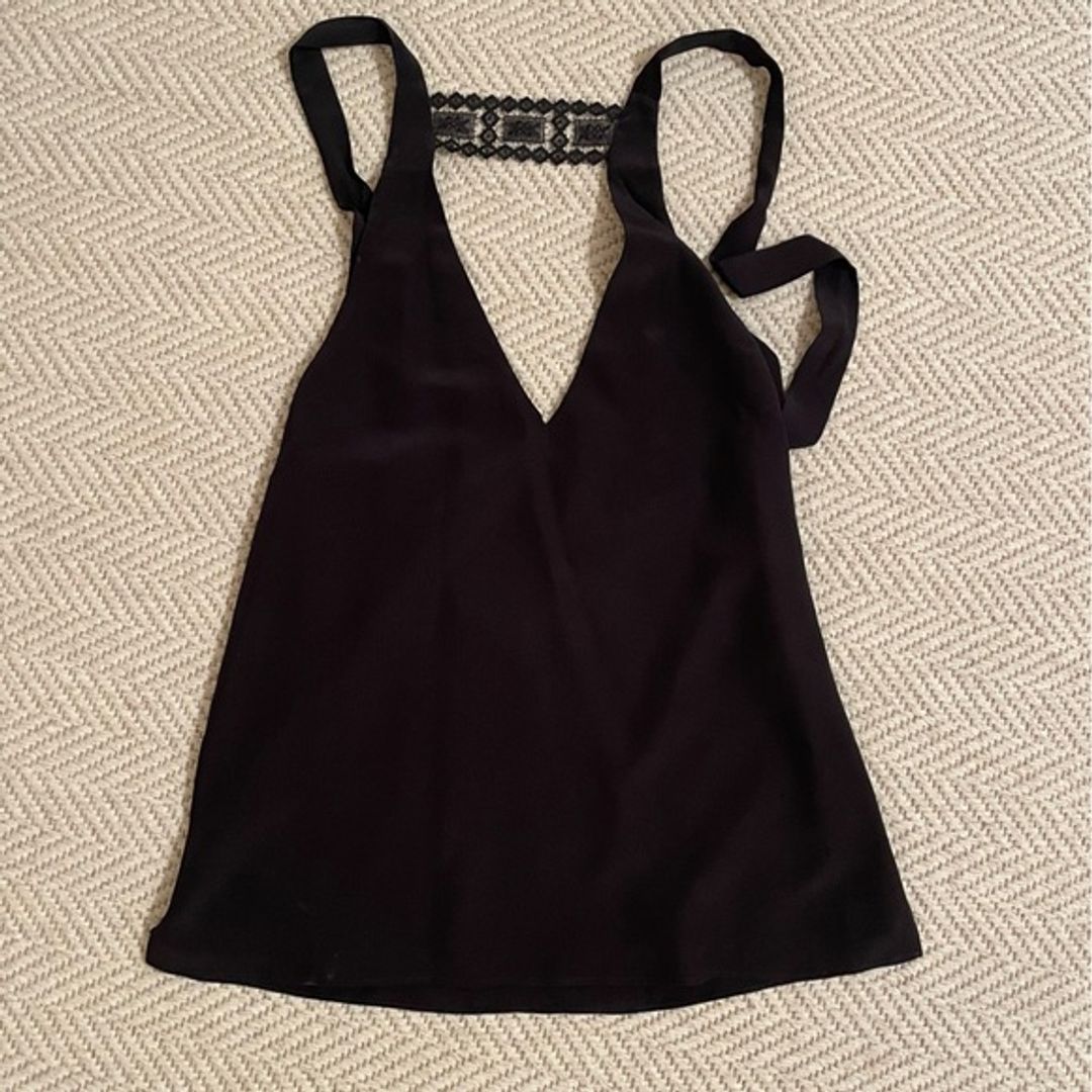 Silk Choker Top In Black