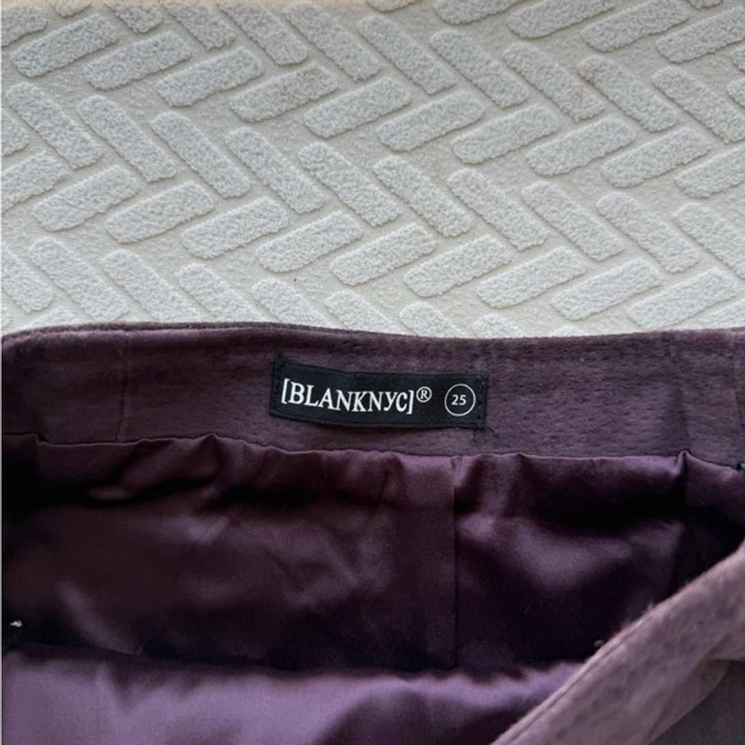 Purple Suede Mini Skirt with Zipper Detail