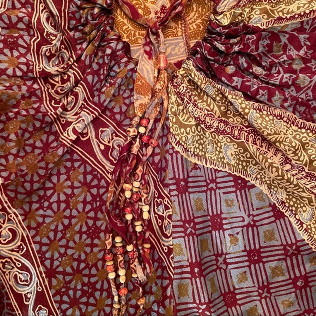 Poupette St Barth Vintage Silk Printed Tunic