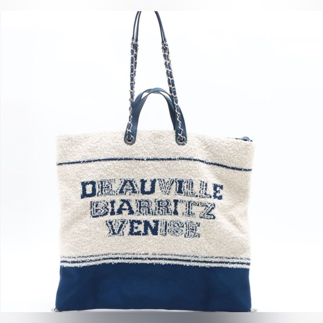 Chanel Coco Mark Terry Deauville Biarritz Venice Chain Jumbo XXL Tote Bag