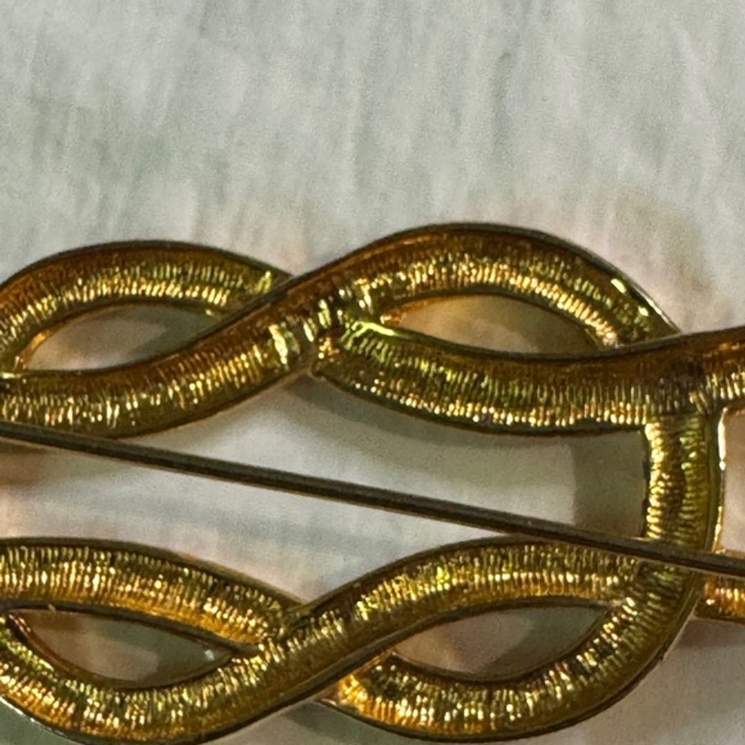 Monet Vintage Gold Tone Knotted Brooch