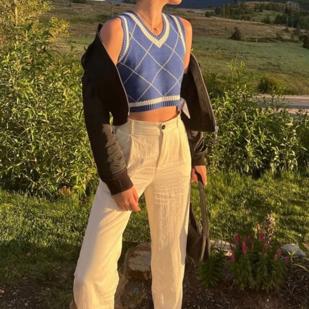 Blue Argyle Sweater Vest