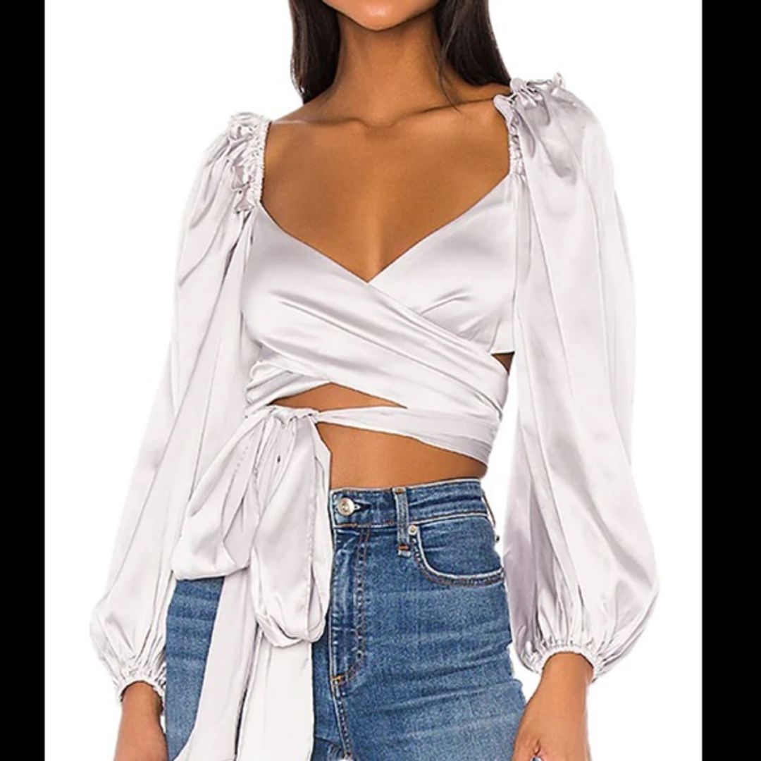 For Love & Lemons Argent Wrap Top