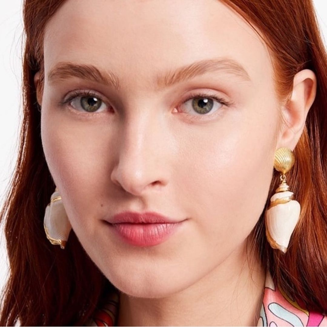 NWT Kate Spade Gold Conch Shell Drop Earrings