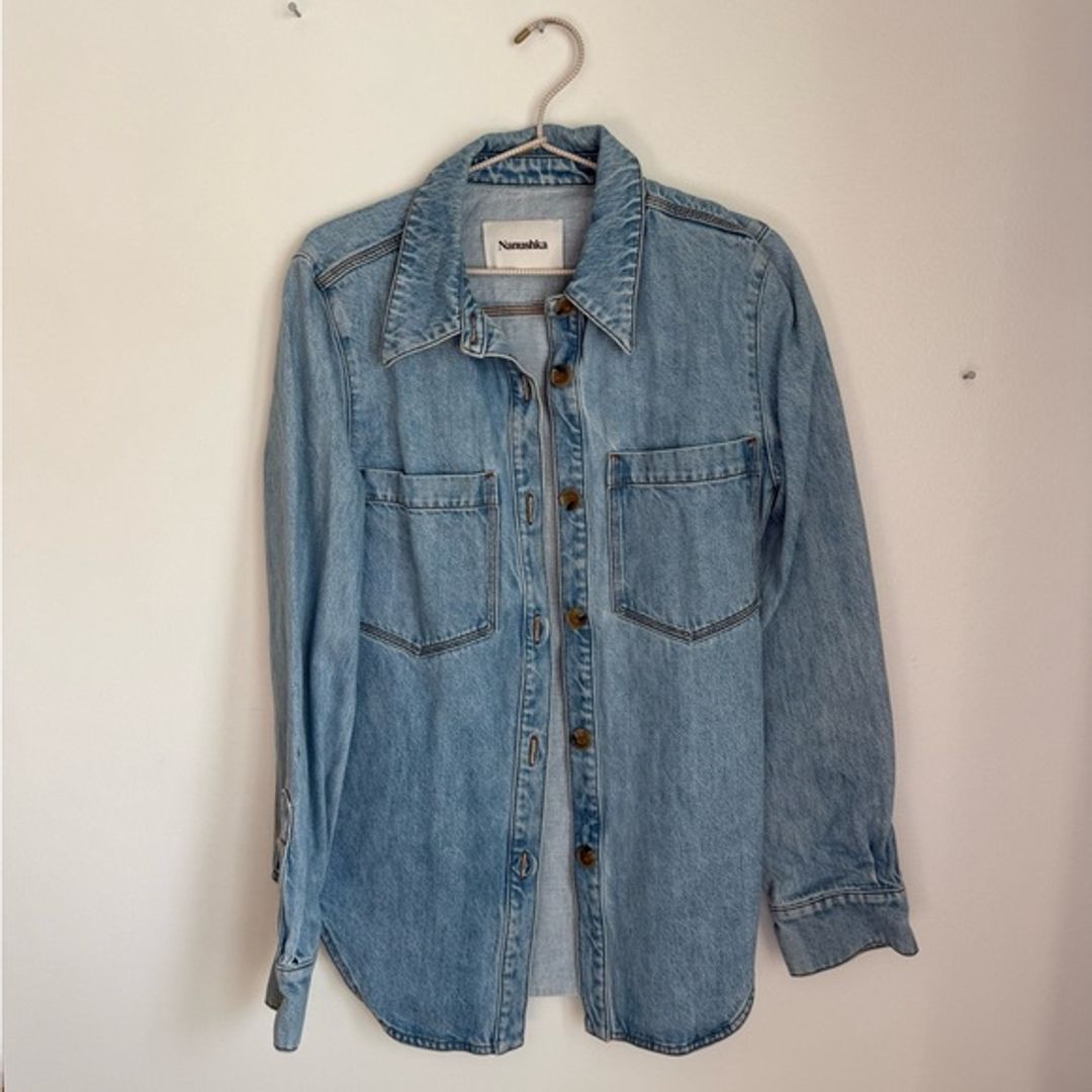 Nanushka Denim Button-Up Shirt