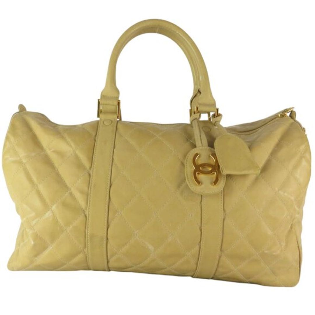 Vintage Leather Quilted Duffle Bag