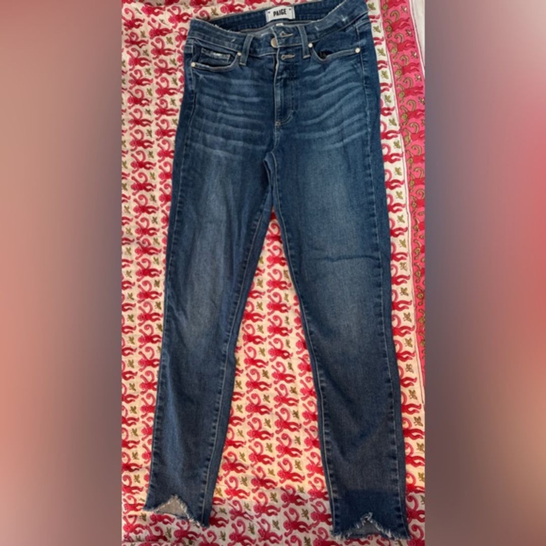 Paige Jeans Dark Wash Frayed Hem