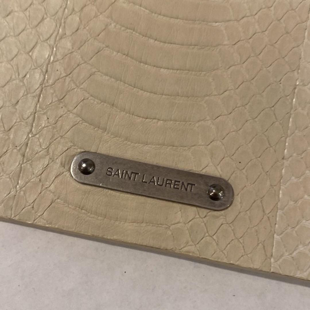 Saint Laurent Leather Envelope Pouch with Textured Leather