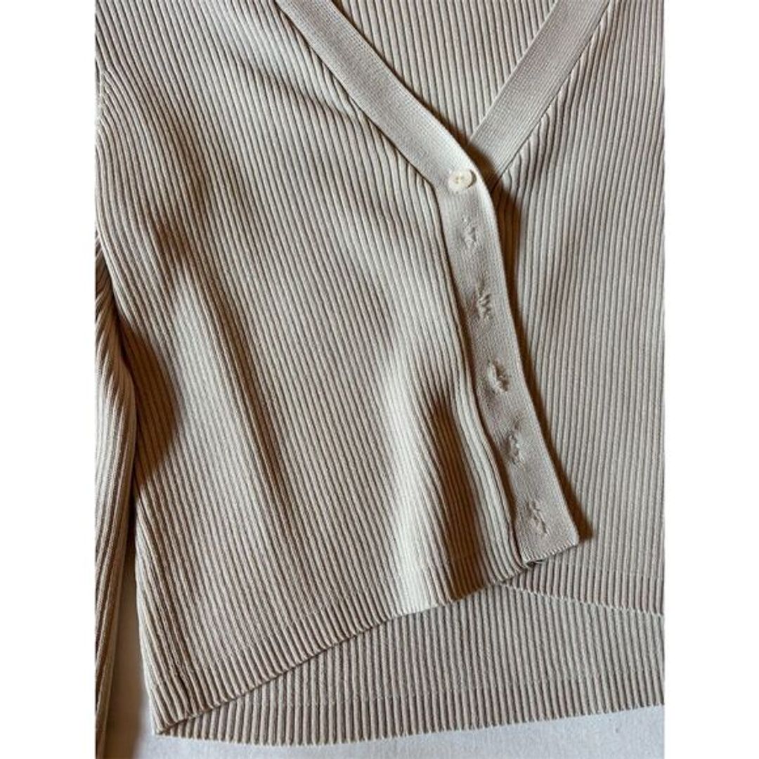 NWT Zara Women's Beige Ribbed Knit Cropped Cardigan