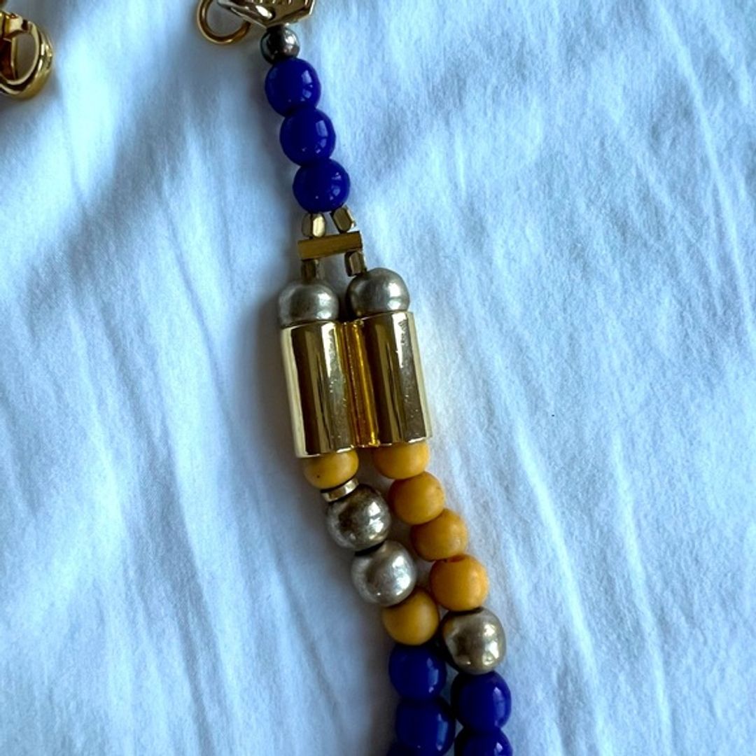 Lizzie Fortunato Gold-Tone Necklace with Resin, Carved Carnelian & Bead Turquoise