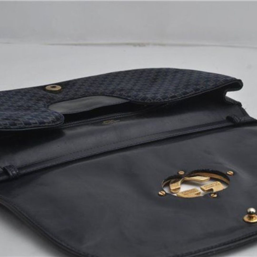 Gucci Square G Suede Flap Clutch Vintage