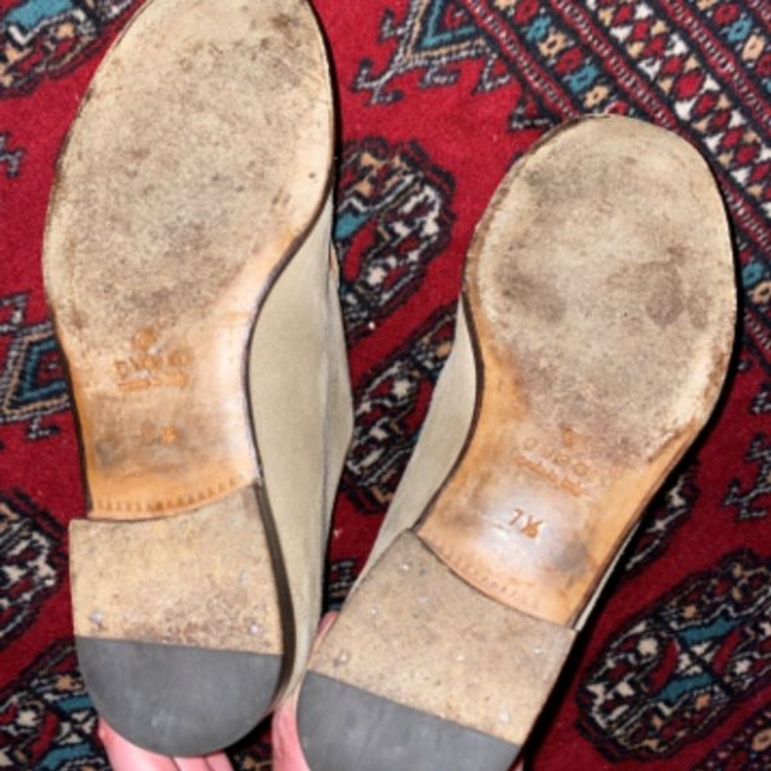 Gucci Taupe Suede Lace-up